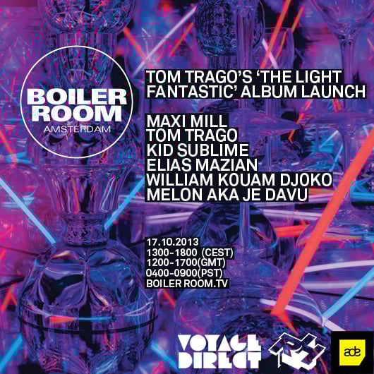 Flyer for event Tom Trago's 'The Light Fantastic' Album Launch.
