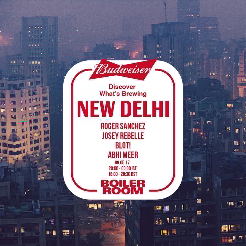 Flyer for event Budweiser New Delhi.