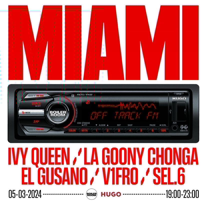 Flyer for event Boiler Room x Hugo: Miami.