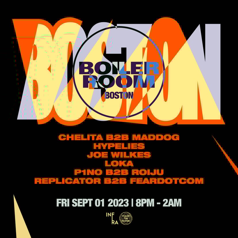Flyer for event Boston | Friday.