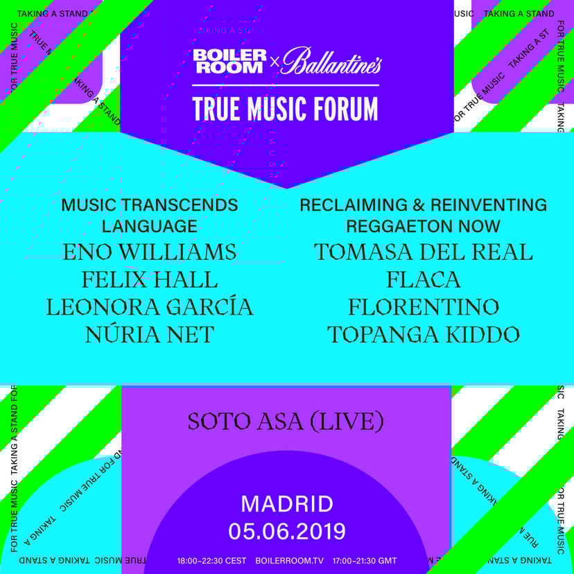 Flyer for event THE BOILER ROOM X BALLANTINE'S TRUE MUSIC FORUM: MADRID 2019.