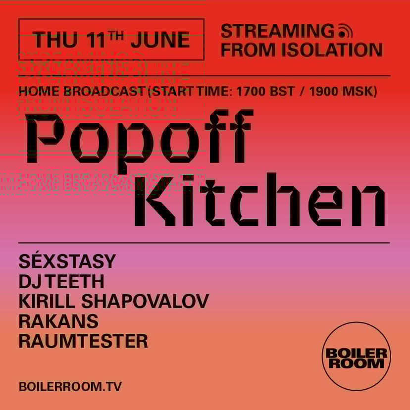 Flyer for event Streaming From Isolation with Popoff Kitchen.