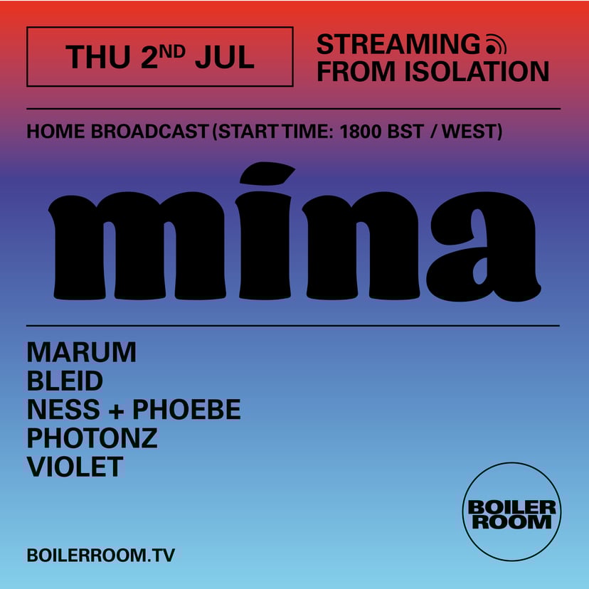 Flyer for event Streaming From Isolation with Mina.