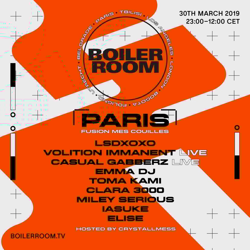 Flyer for event Boiler Room Paris: Fusion mes Couilles.