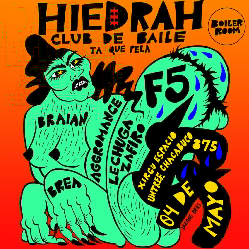 Flyer for event Boiler Room Argentina: HiedraH Club de Baile.