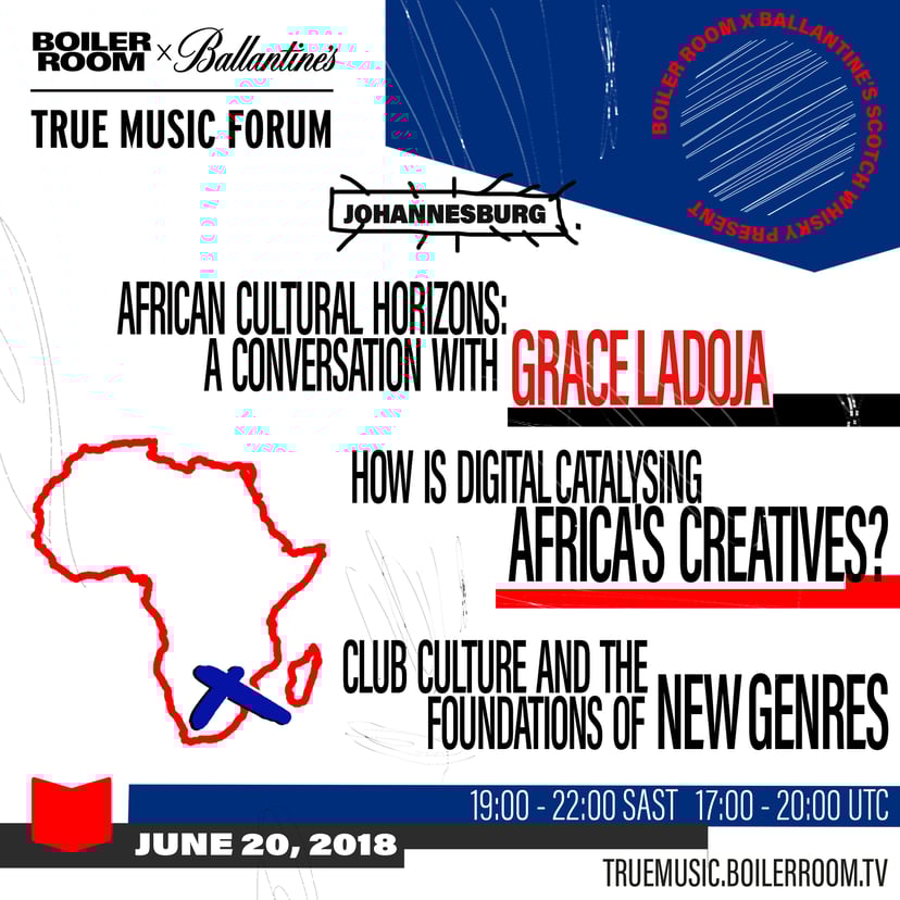 Flyer for event True Music: Johannesburg Forum.
